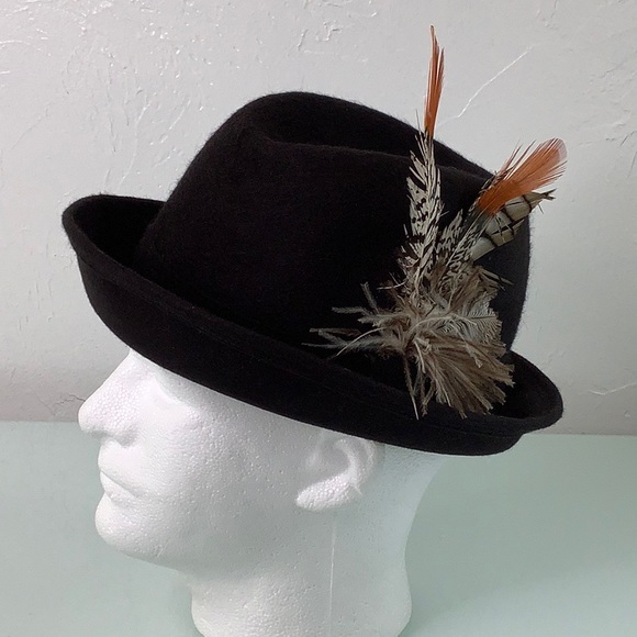 Vintage Mr John Debutante Wool Fedora hat size OSFM EUC - Picture 3 of 11